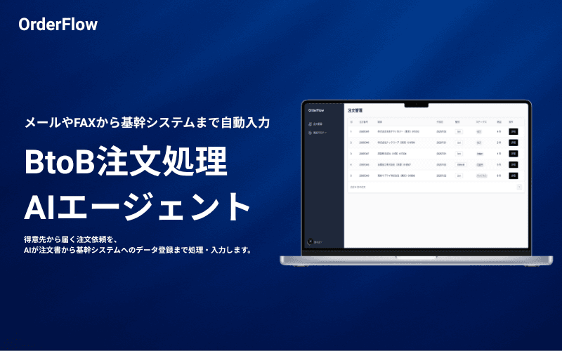 OrderFlow|BtoB注文処理AIエージェント